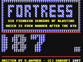 Fortress title screen for Commodore 64